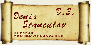 Denis Stančulov vizit kartica